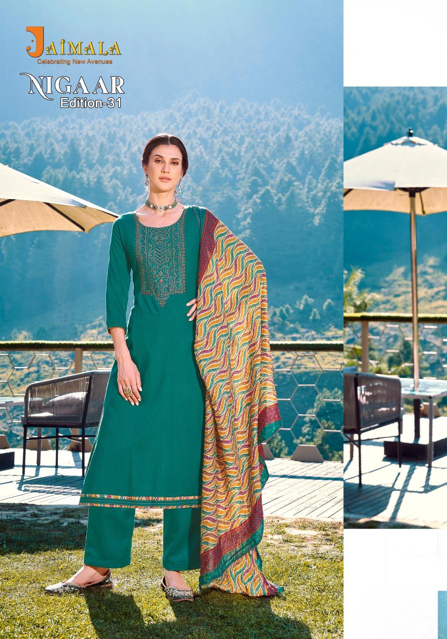 Alok Jaimala Nigaar Vol 31 Wholesale Dress Material Shops in Vijayawada