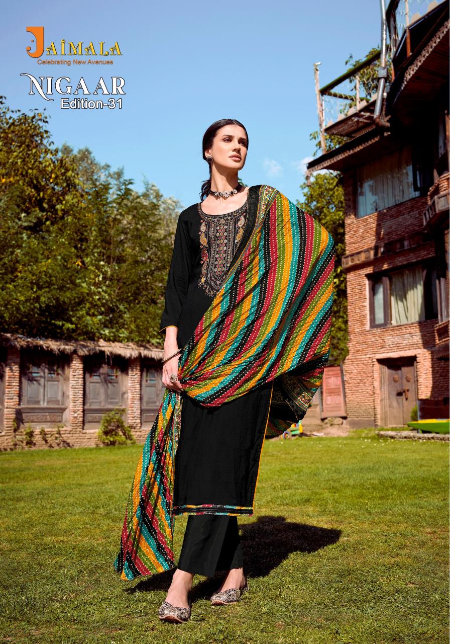 Alok Jaimala Nigaar Vol 31 Wholesale Dress Material Shops in Vijayawada