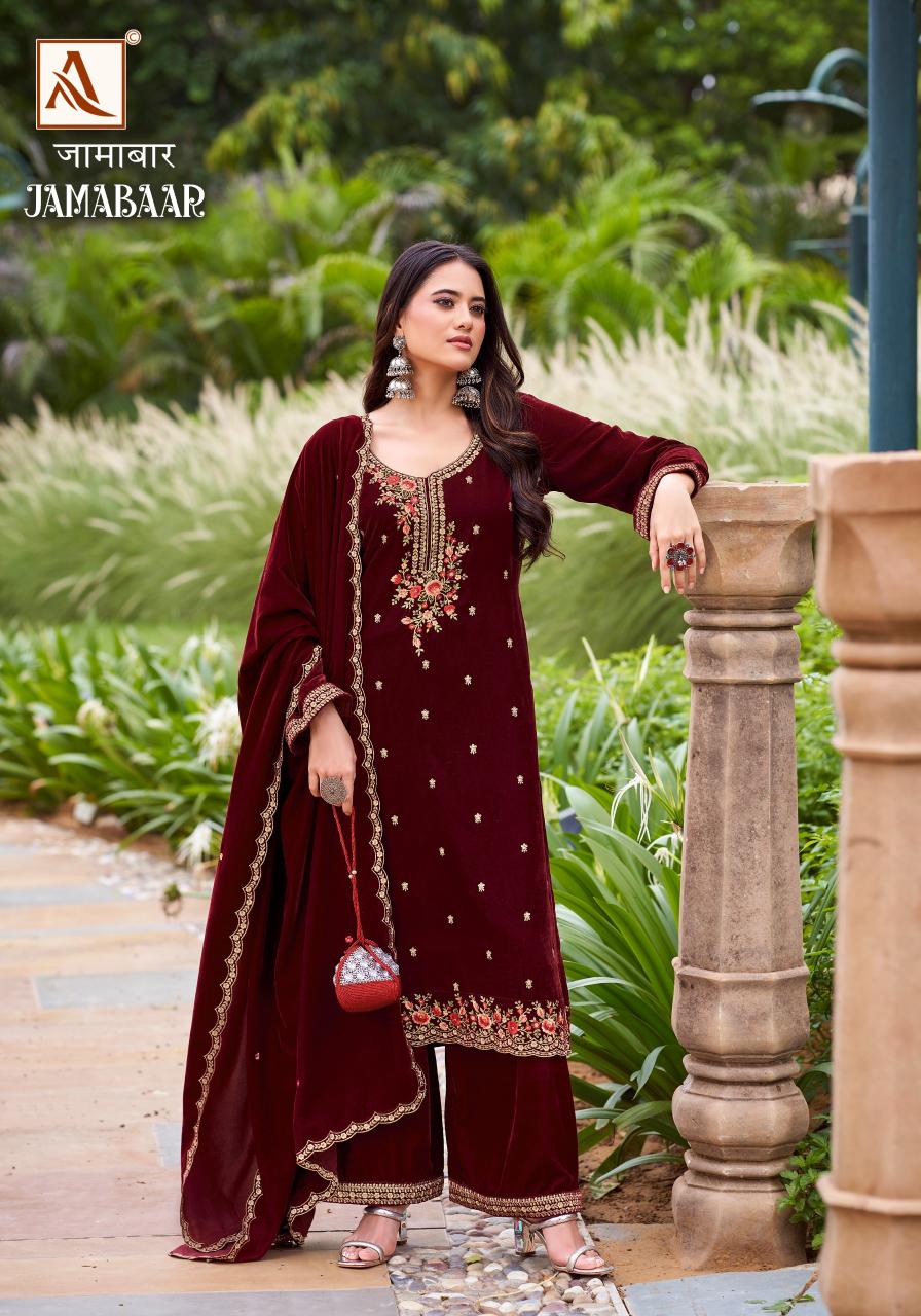 Alok Jamabaar Online Dress Materials at Wholesale Price