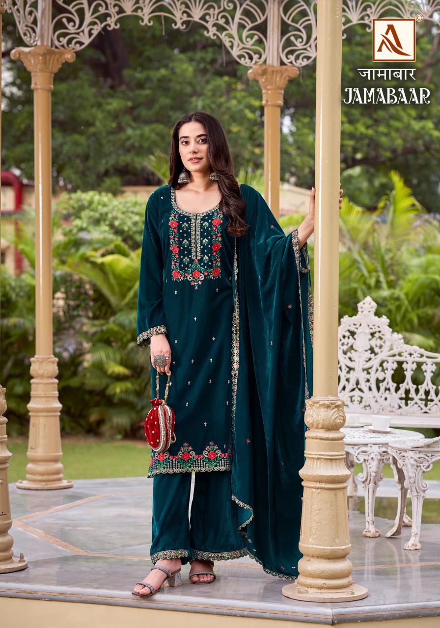 Alok Jamabaar Online Dress Materials at Wholesale Price