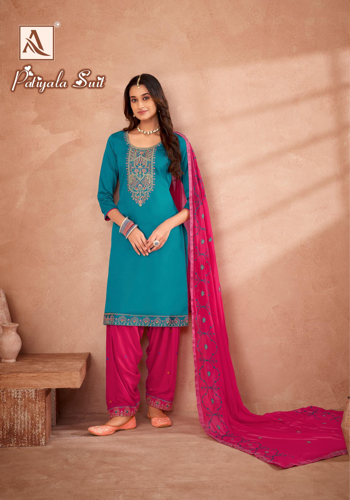Alok Patiyala Suit wholesale bandhani dress material online