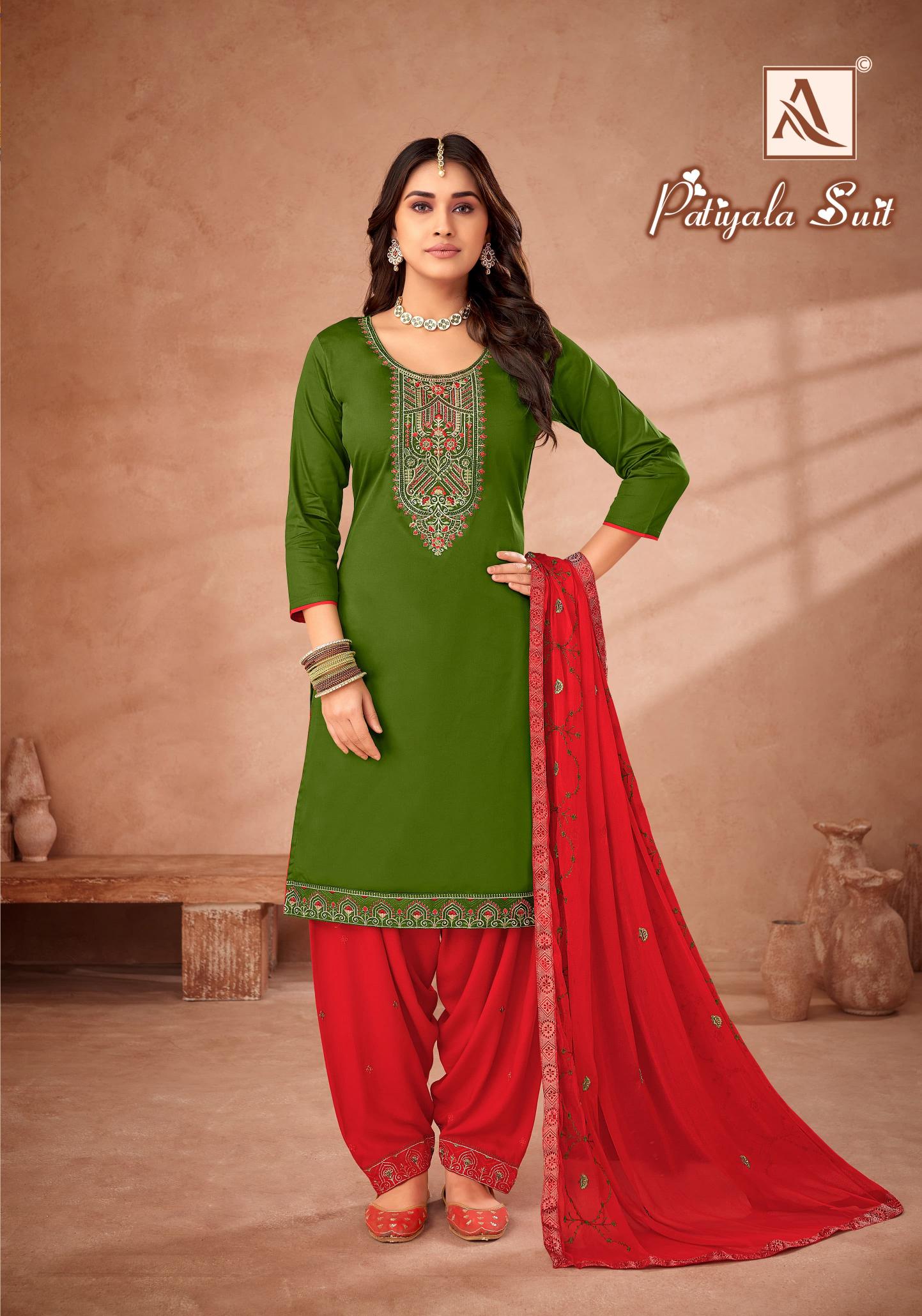 Alok Patiyala Suit wholesale bandhani dress material online