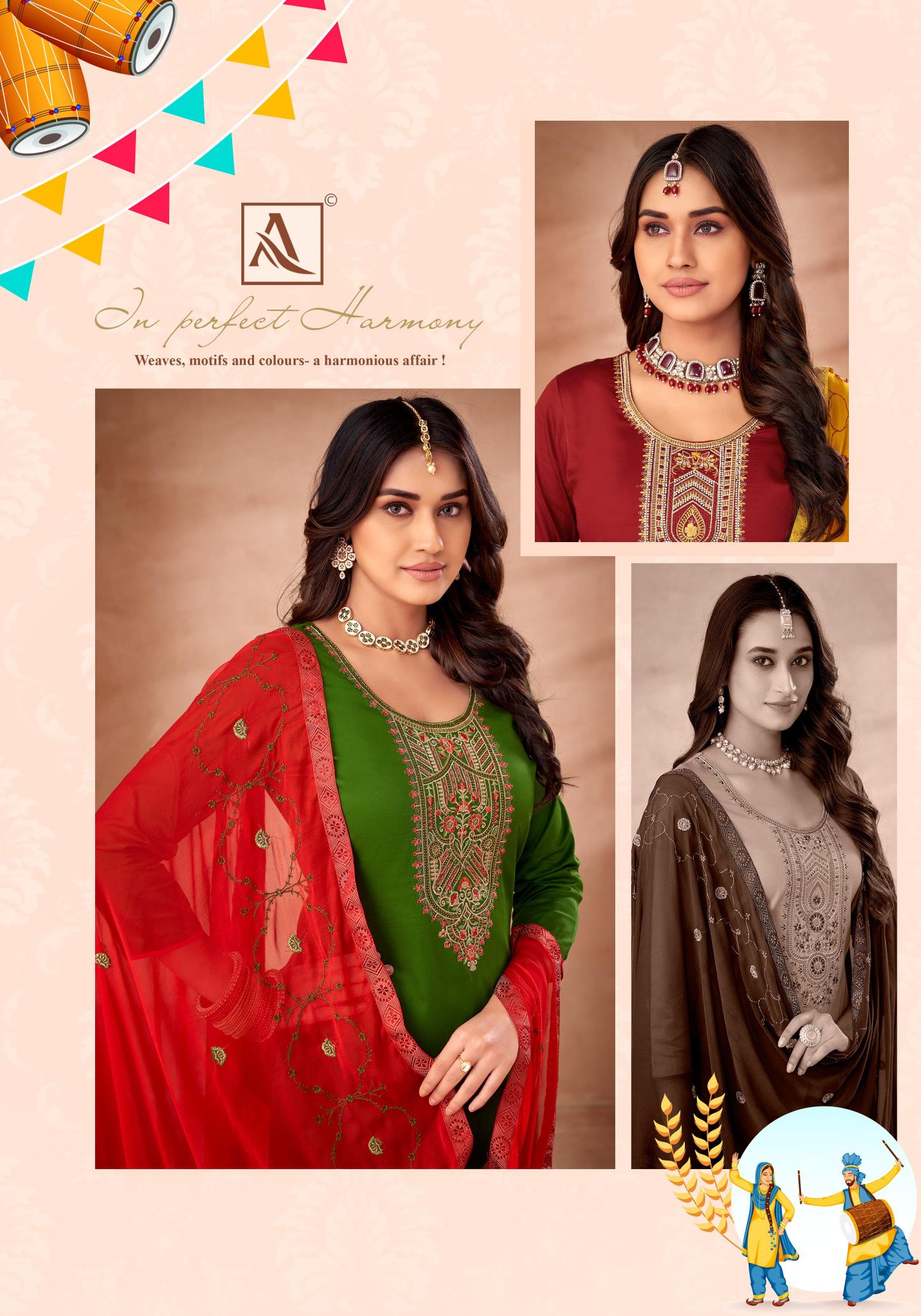 Alok Patiyala Suit wholesale bandhani dress material online
