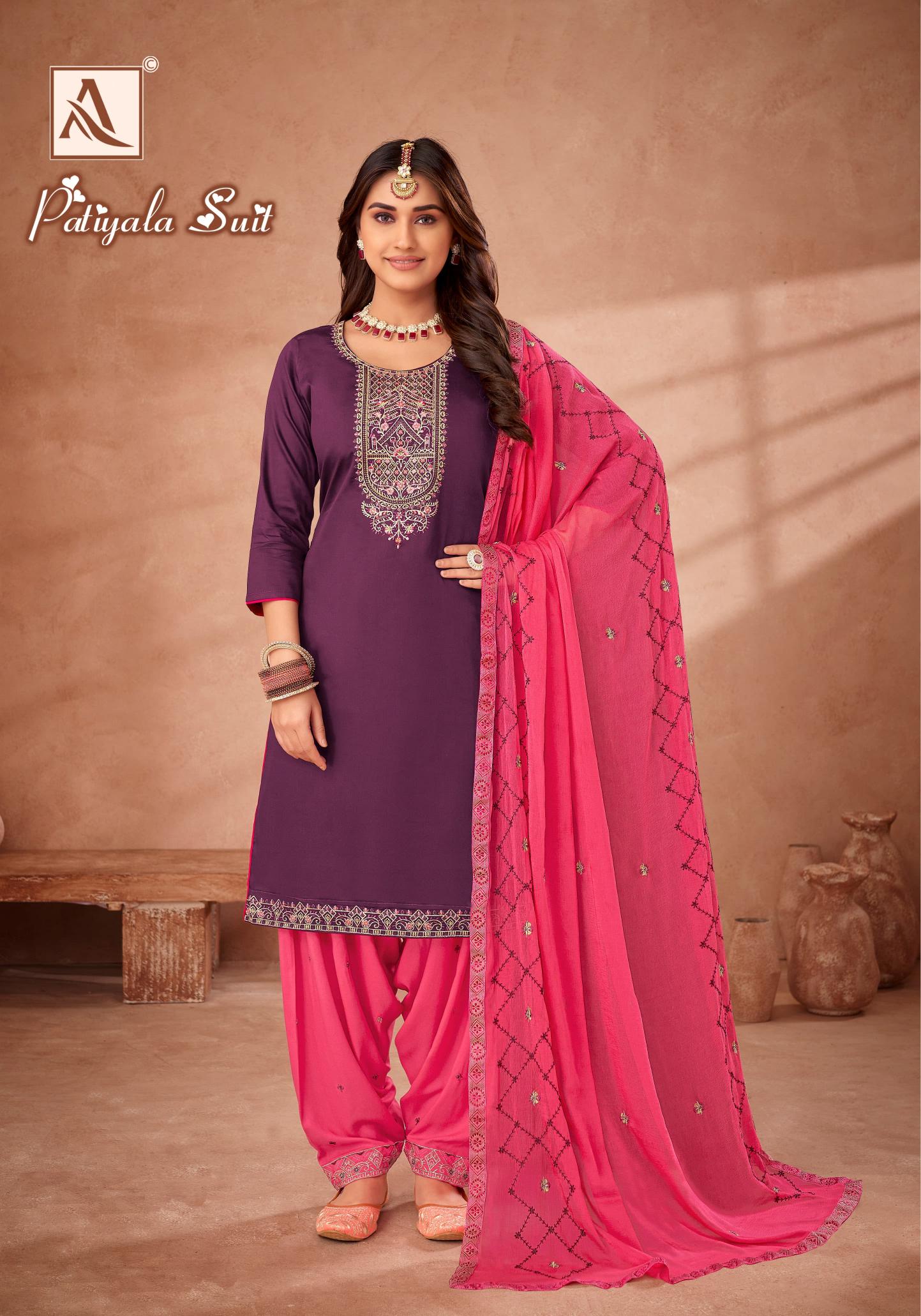 Alok Patiyala Suit wholesale bandhani dress material online