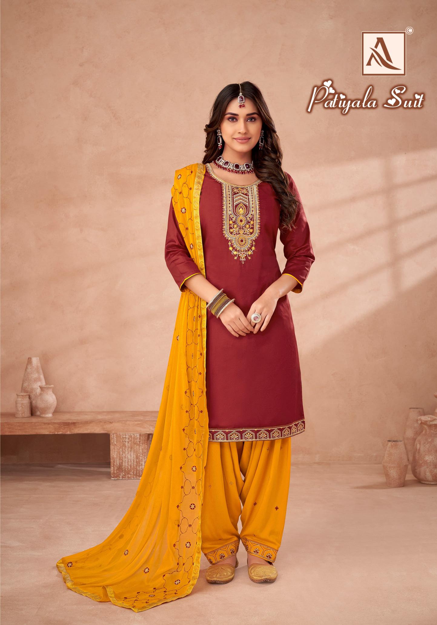 Alok Patiyala Suit wholesale bandhani dress material online