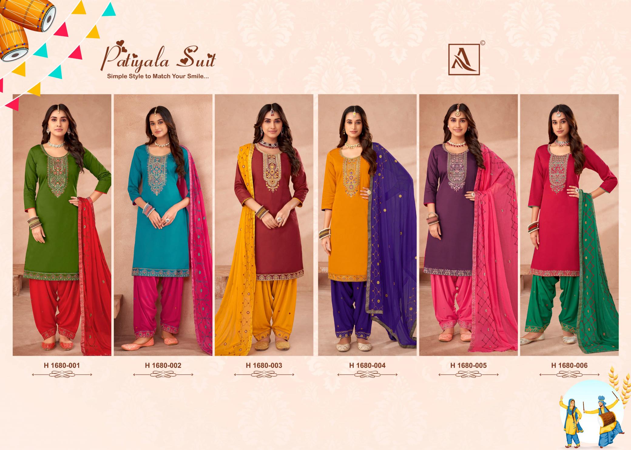 Alok Patiyala Suit wholesale bandhani dress material online