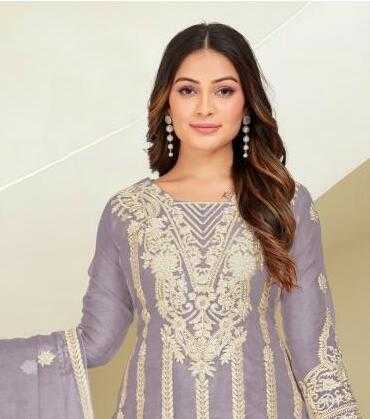 Alzohaib Az 1046 A To D Organza Pakistani Suits Wholesale Catalog