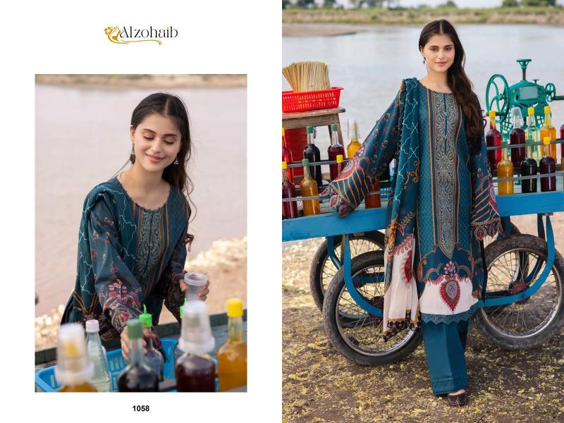 Alzohaib M Basics 4 Cotton Pakistani Suits Wholesale Catalog