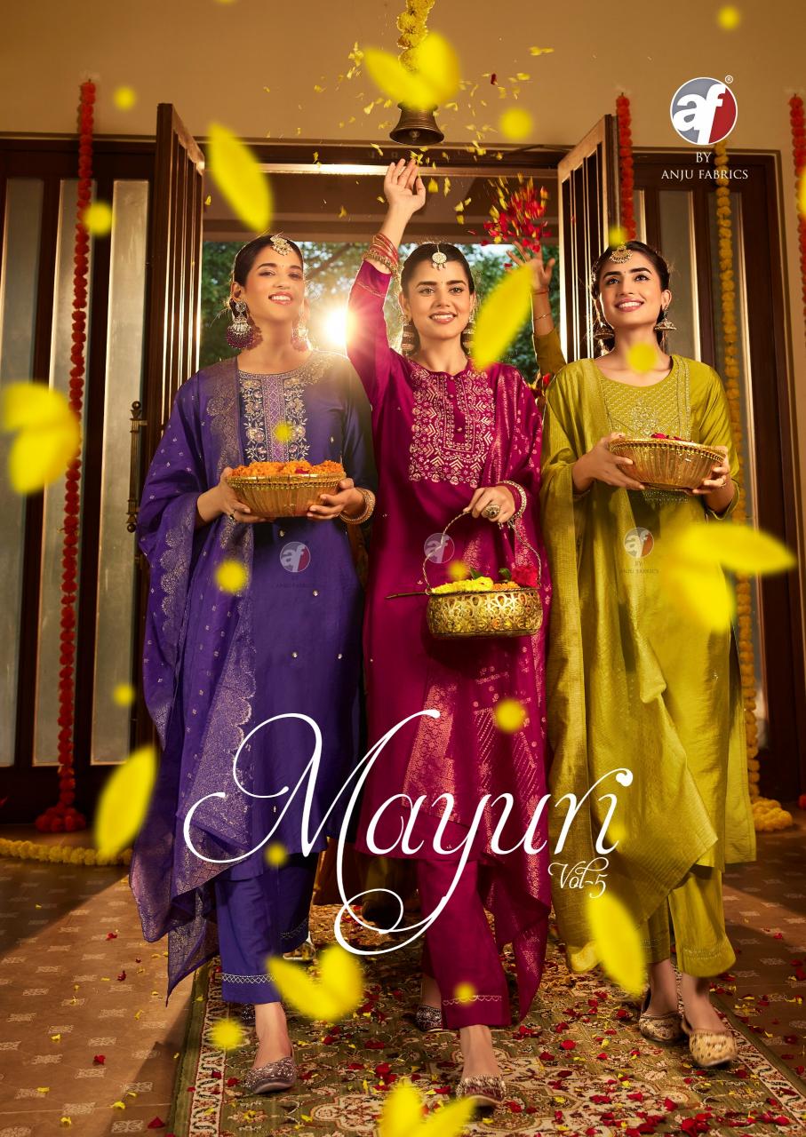Anju Fabrics Mayuri Vol 5 w Kurtis online shopping india