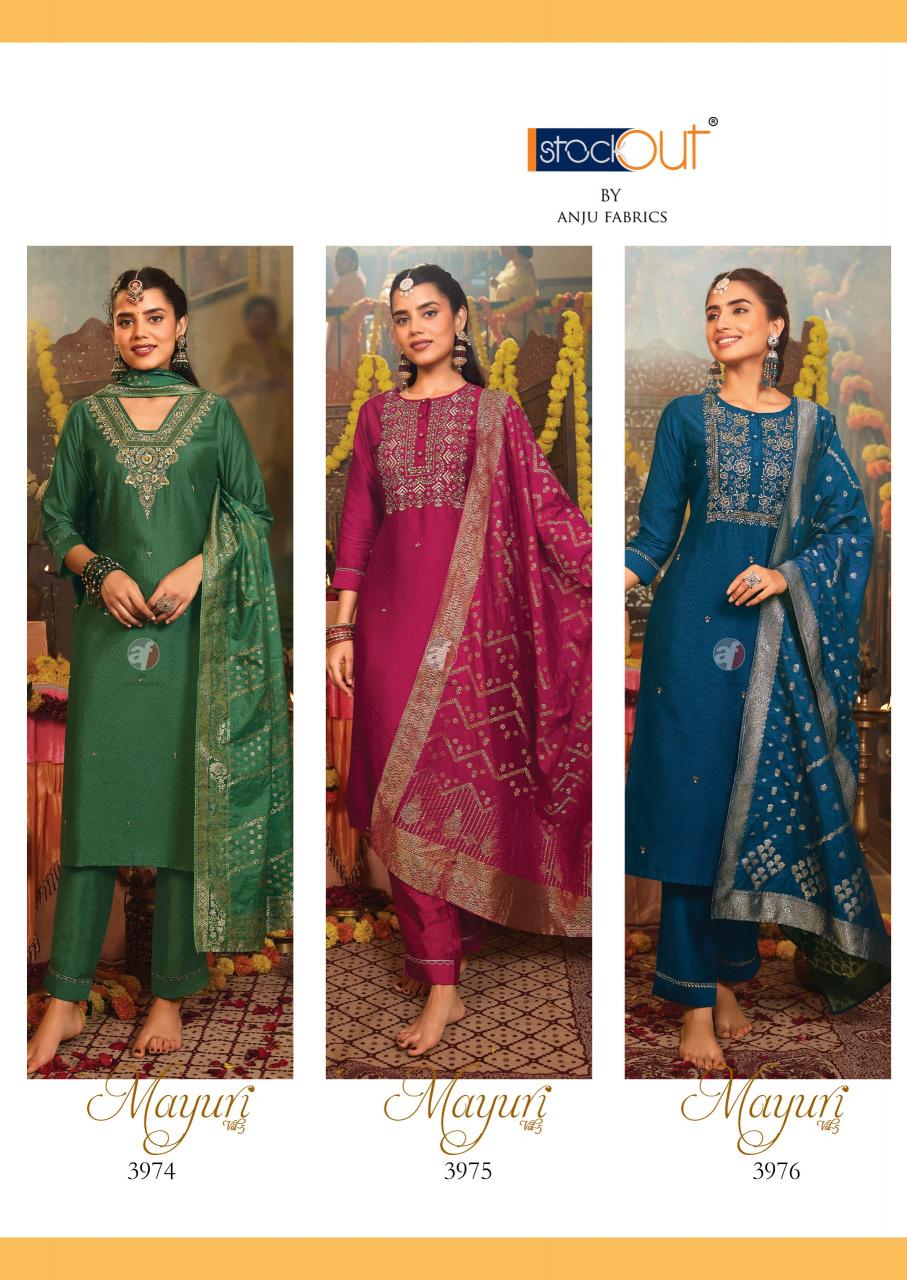 Anju Fabrics Mayuri Vol 5 w Kurtis online shopping india