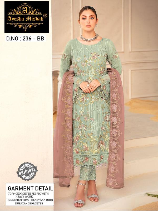 Ayesha Misbah 236 Georgette Pakistani Suit Wholesale Catalog