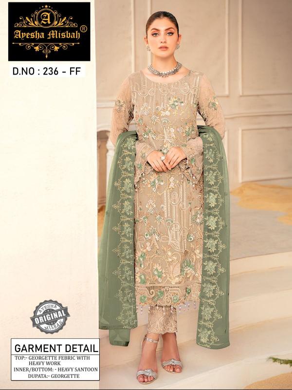 Ayesha Misbah 236 Georgette Pakistani Suit Wholesale Catalog