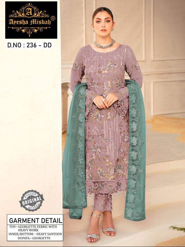 Ayesha Misbah 236 Georgette Pakistani Suit Wholesale Catalog