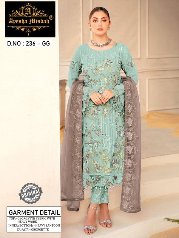 Ayesha Misbah 236 Georgette Pakistani Suit Wholesale Catalog