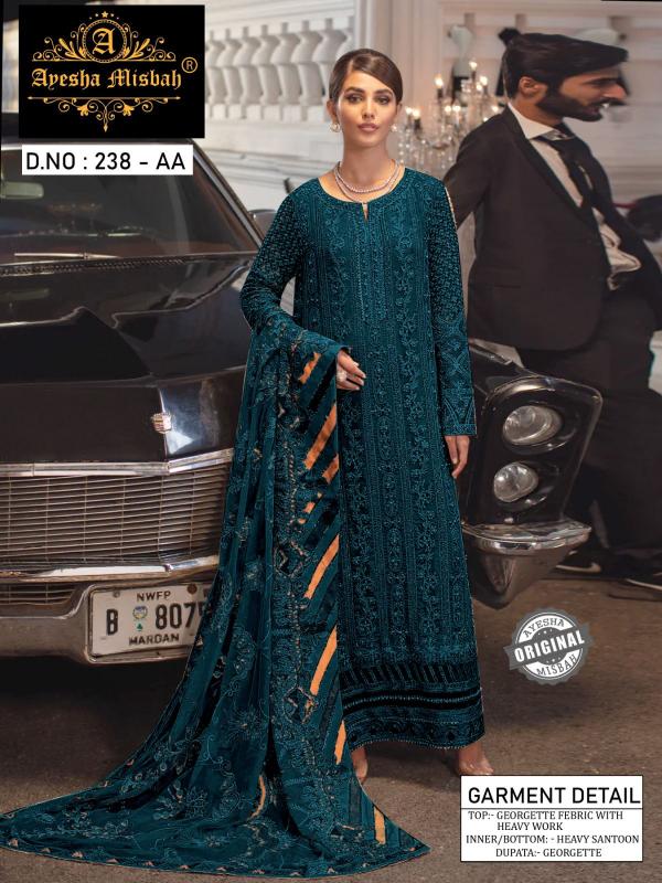 Ayesha Misbah 238 Georgette Pakistani Suits Wholesale Catalog