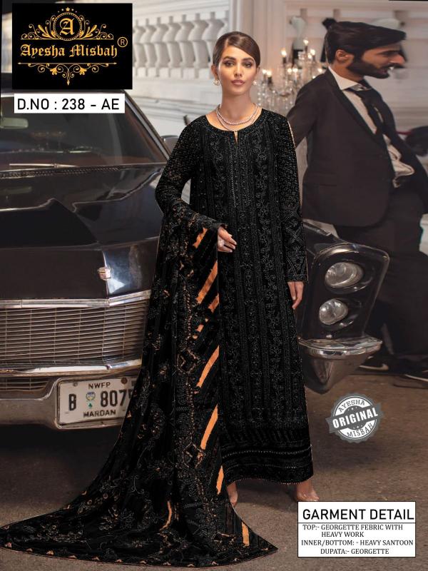 Ayesha Misbah 238 Georgette Pakistani Suits Wholesale Catalog