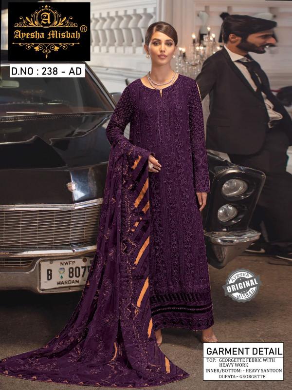 Ayesha Misbah 238 Georgette Pakistani Suits Wholesale Catalog