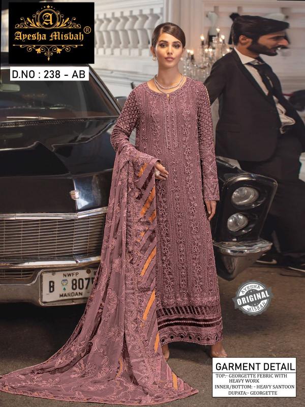 Ayesha Misbah 238 Georgette Pakistani Suits Wholesale Catalog