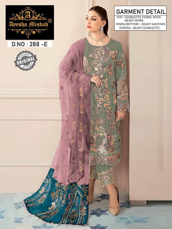 Ayesha Misbah 288 Georgette Pakistani Suit Wholesale Catalog