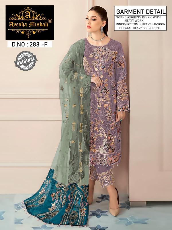 Ayesha Misbah 288 Georgette Pakistani Suit Wholesale Catalog