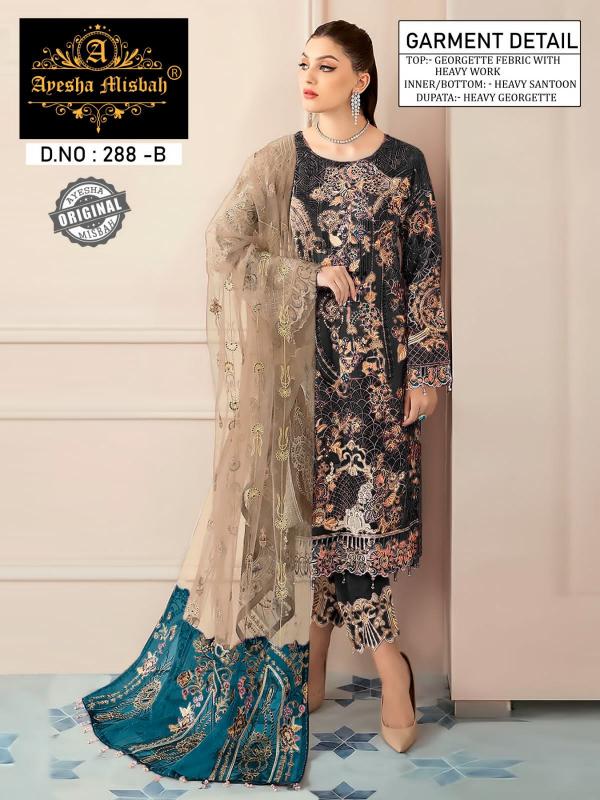 Ayesha Misbah 288 Georgette Pakistani Suit Wholesale Catalog
