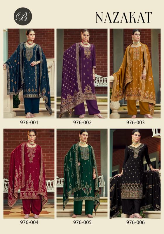 Belliza Nazakat 976 Series Pashmina Wholesale Dress Material shops in Chennai