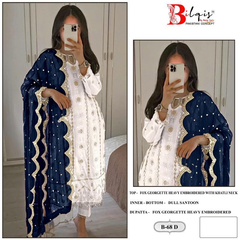 Bilqis B 68 A to D Bilqis B 68 A to D Pakistani Salwar Kameez
