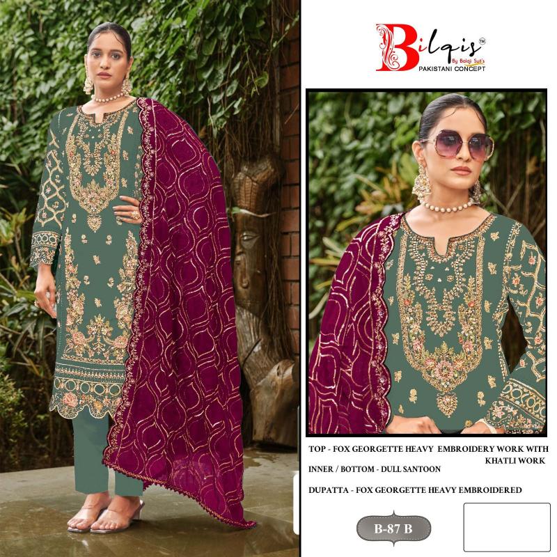 Bilqis B 88 A to D Pakistani Suits Wholesale Catalog