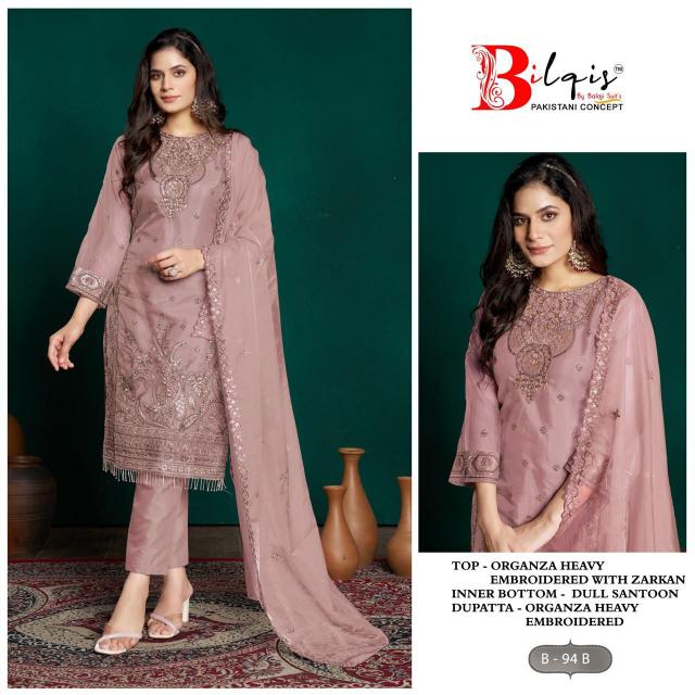 Bilqis B 94 A to D Pakistani Suits Wholesale Catalog