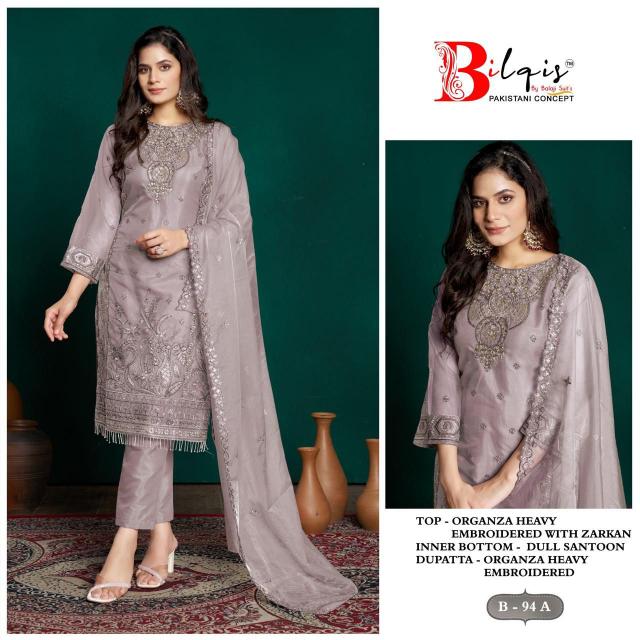 Bilqis B 94 A to D Pakistani Suits Wholesale Catalog