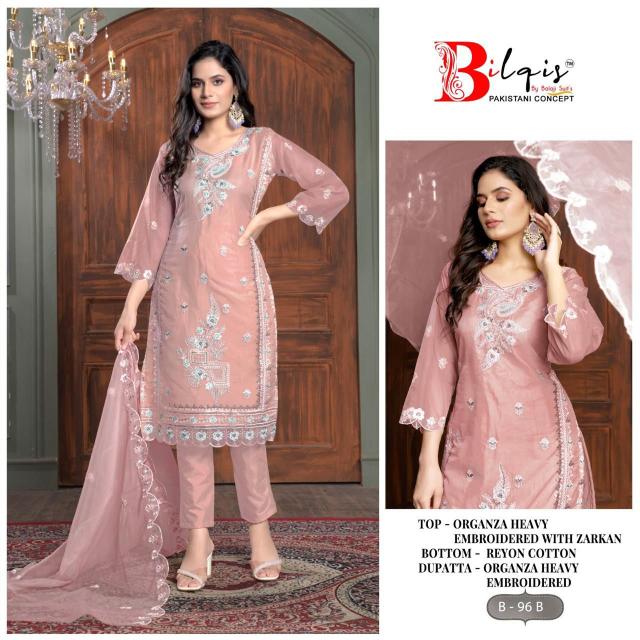 Bilqis B 96 A To D Pakistani Suits Wholesale Catalog