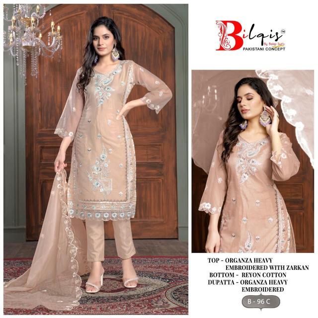 Bilqis B 96 A To D Pakistani Suits Wholesale Catalog