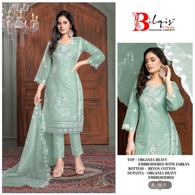 Bilqis B 96 A To D Pakistani Suits Wholesale Catalog