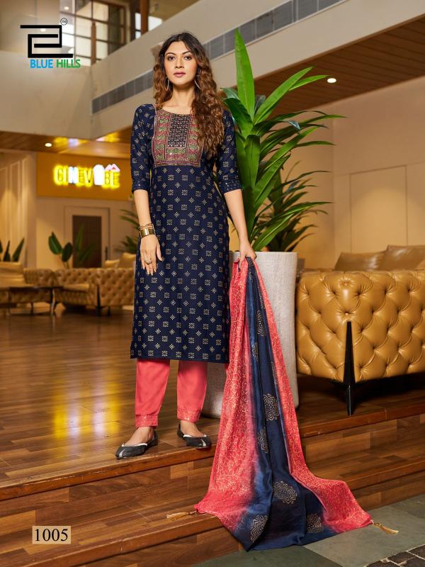 Blue Hills Festival Day Black Designer Kurti Online India