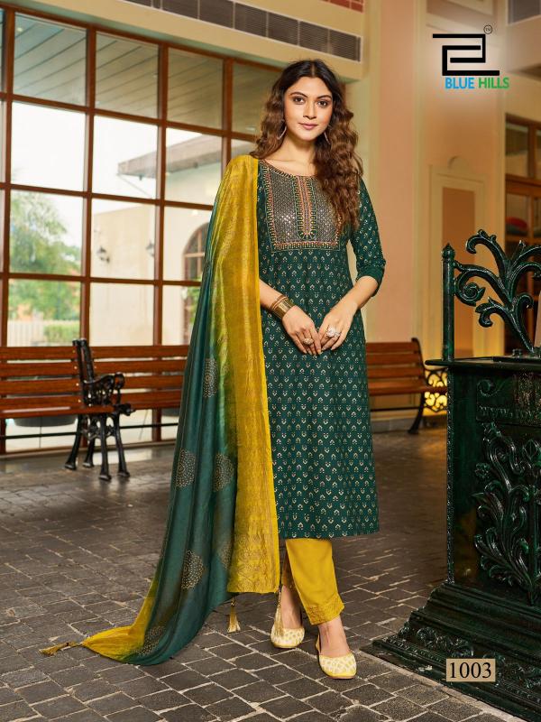Blue Hills Festival Day Black Designer Kurti Online India