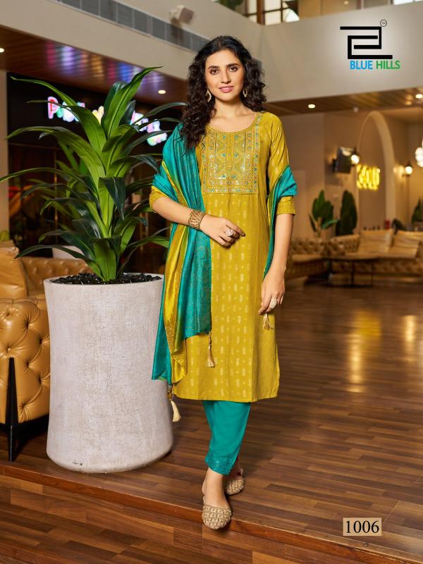 Blue Hills Festival Day Black Designer Kurti Online India