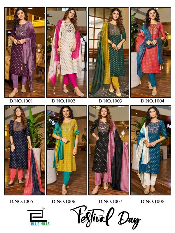 Blue Hills Festival Day Black Designer Kurti Online India
