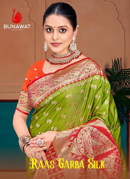 Bunawat Raas Garba Silk Designer Fancy Sarees Wholesale in surat