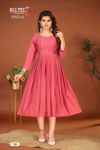 Deecee Priyal Kurti Neck Designs Wholesale Catalog