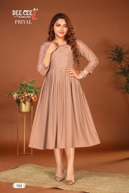 Deecee Priyal Kurti Neck Designs Wholesale Catalog