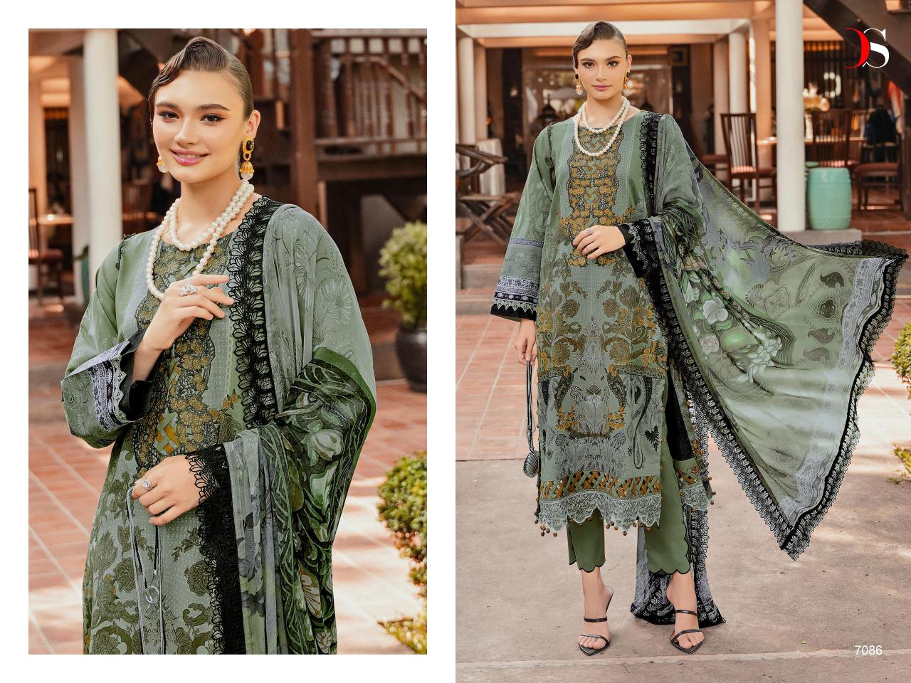 Deepsy Bliss Lawn 24 Vol 2 Chiffon Dupatta Pakistani Suits Online Sale