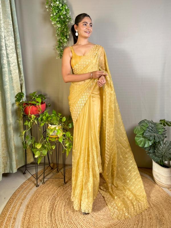 Ds 653 Crystal Silk Fancy Bollywood Replica Sarees Wholesale in Surat