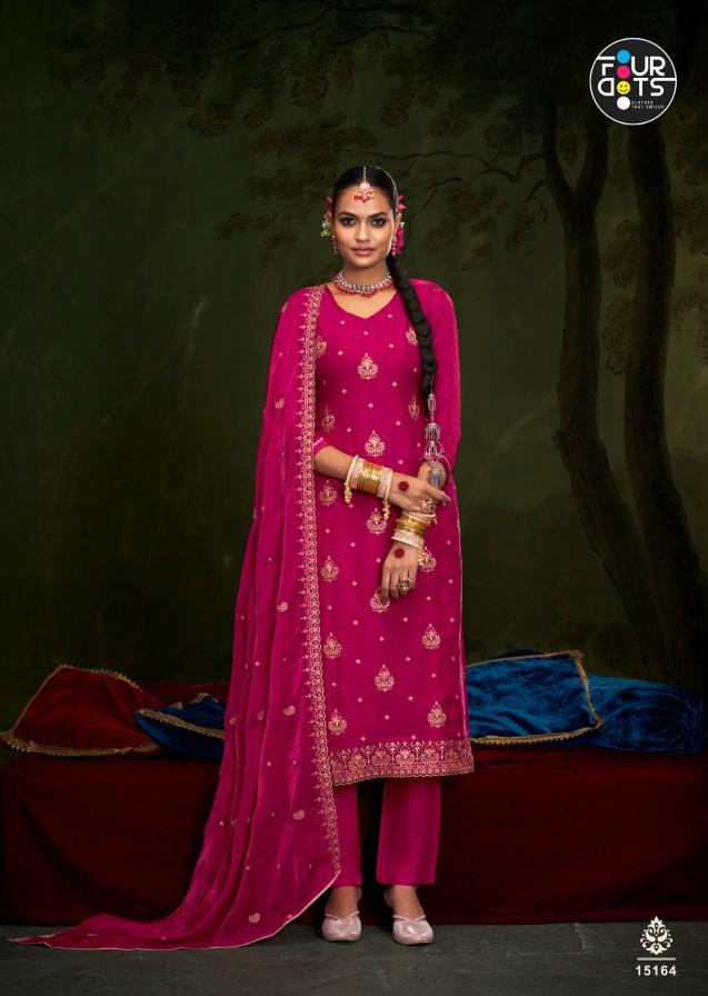 Fourdots Gajban Silk Dress Material Wholesale Online
