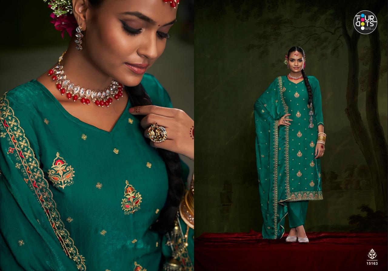Fourdots Gajban Silk Dress Material Wholesale Online