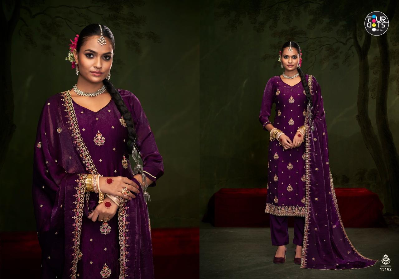 Fourdots Gajban Silk Dress Material Wholesale Online