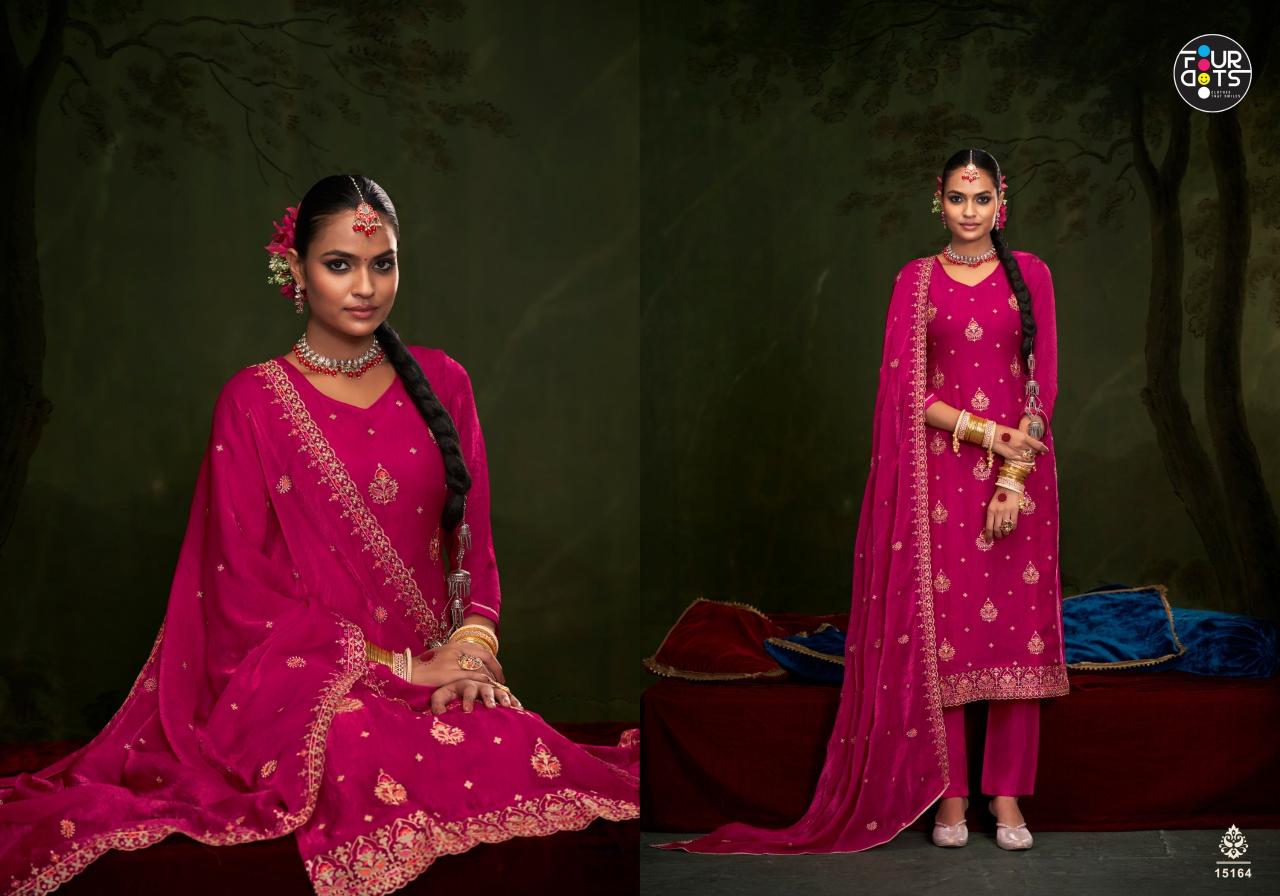 Fourdots Gajban Silk Dress Material Wholesale Online