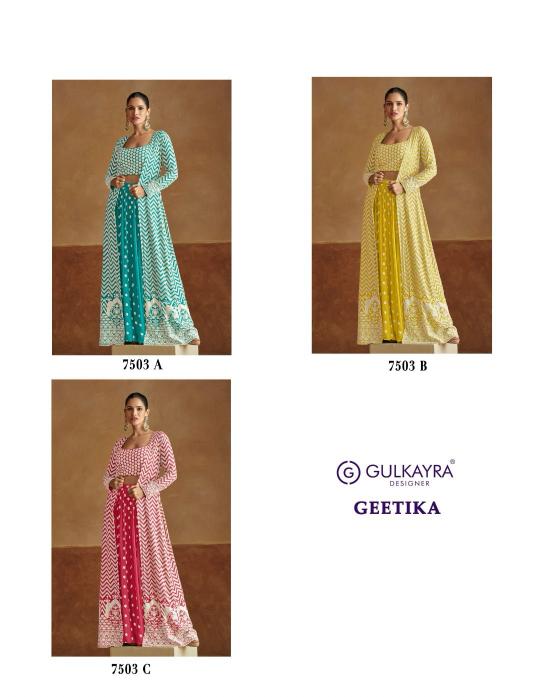 Gulkayra Geetika Georgette Indo Western Dress Wholesale catalog
