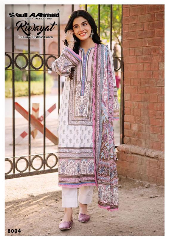 Gull A Ahmed Riwayat Vol 8 lawn dress material wholesale