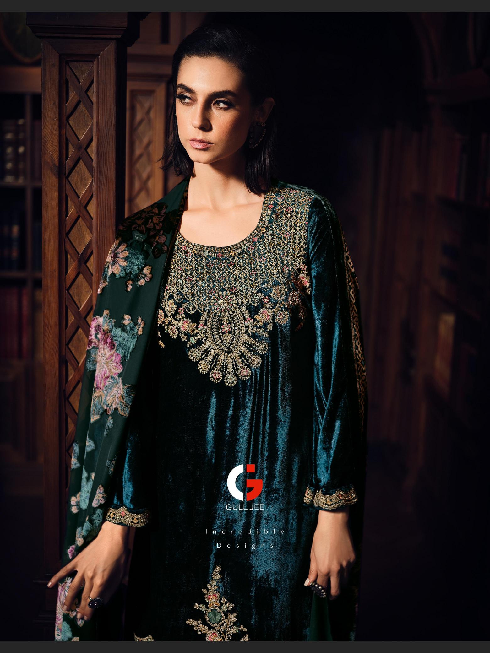 Gull Jee Velvet Ishq Viscose Velvet Salwar Kameez Wholesale Catalog