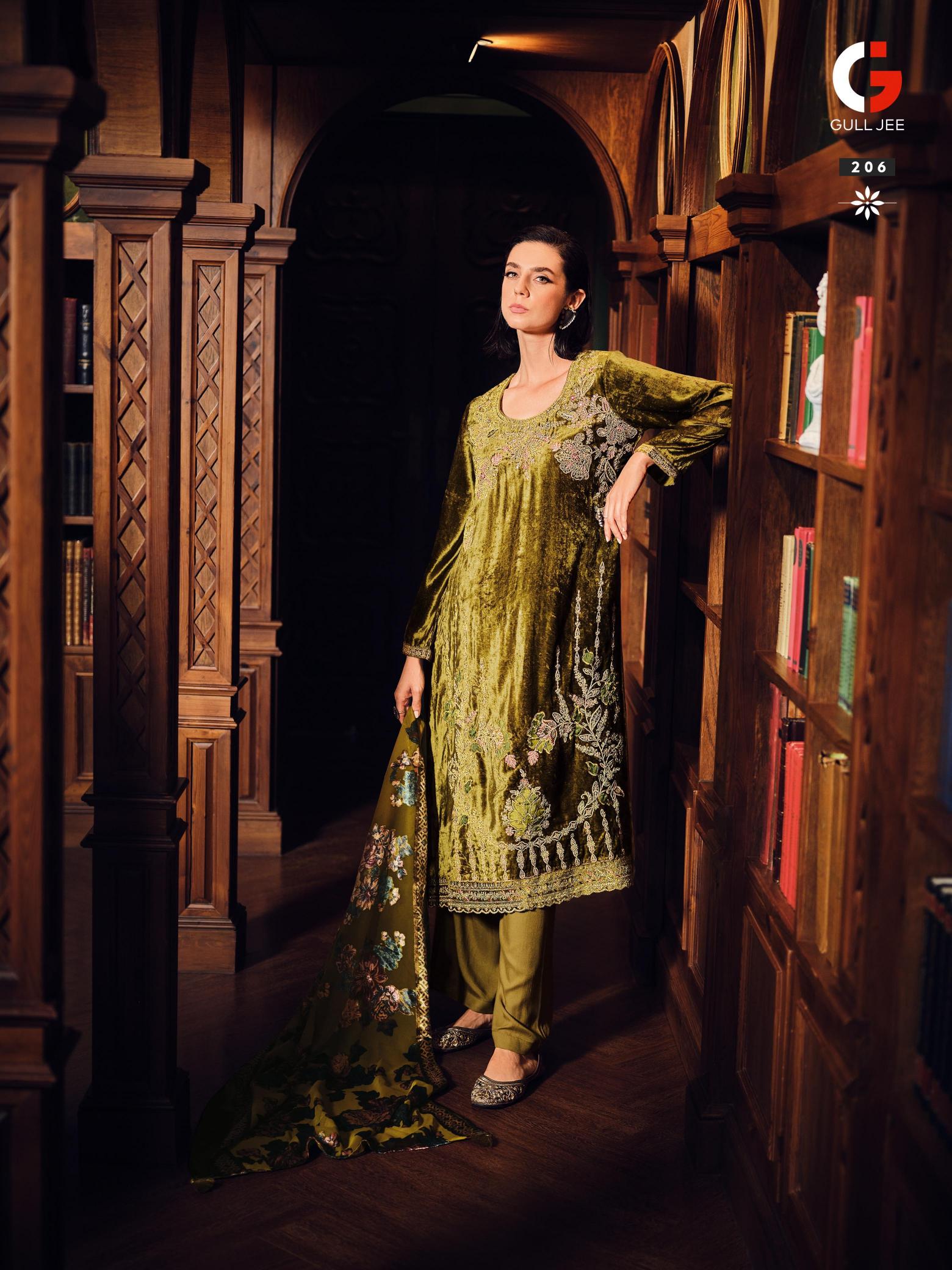 Gull Jee Velvet Ishq Viscose Velvet Salwar Kameez Wholesale Catalog